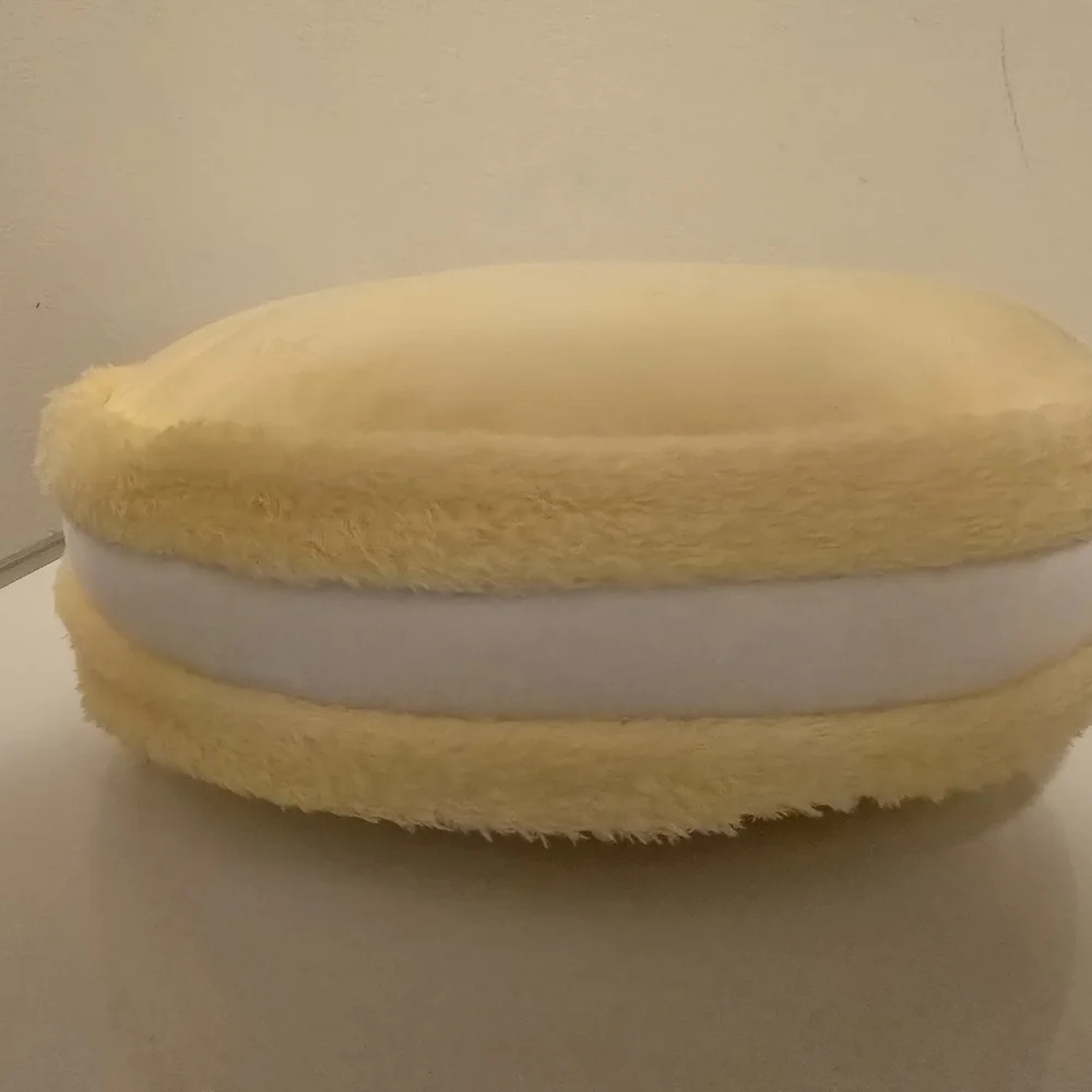 NWT Ashland Yellow and White French Macaron Soft Plush Pillow